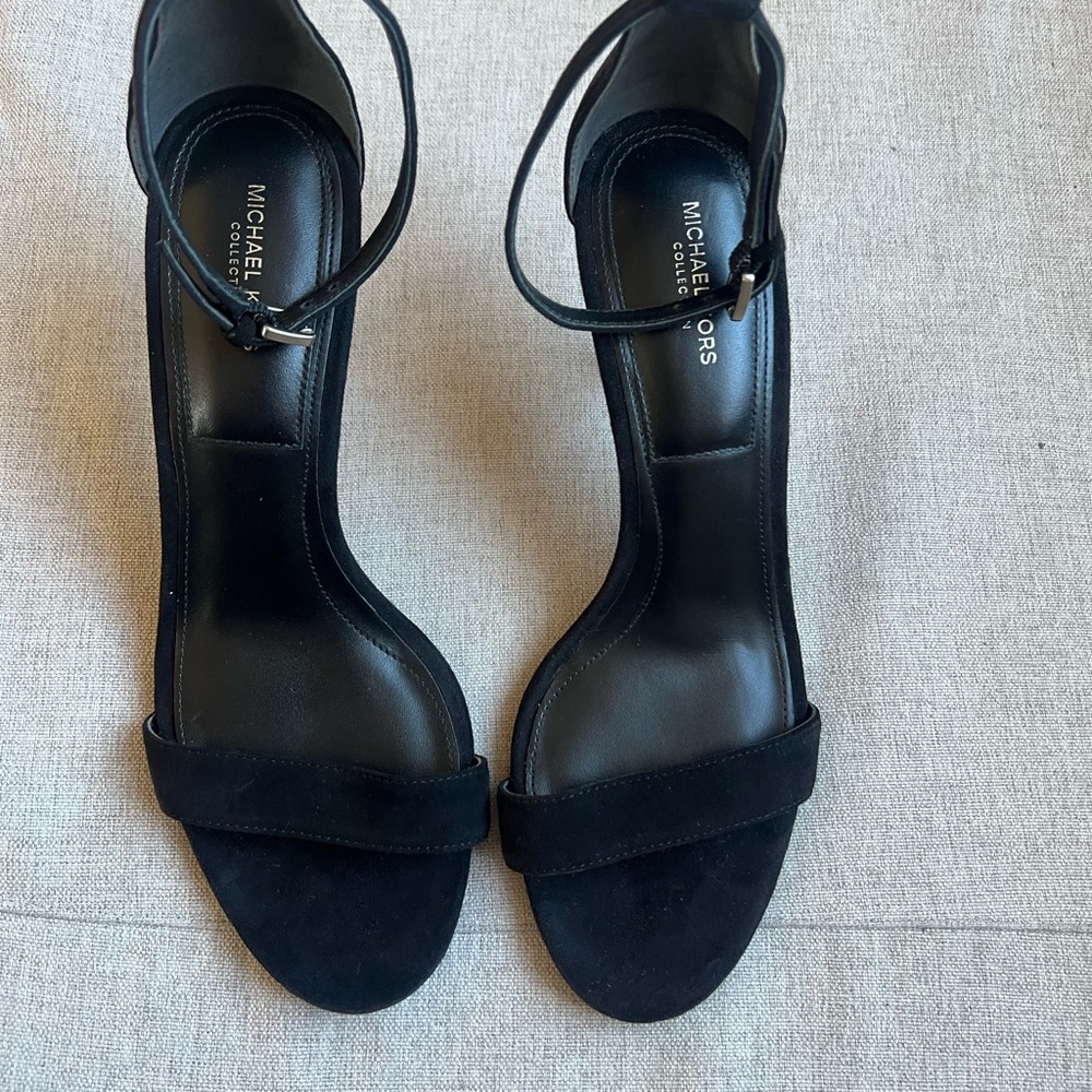 Michael Kors 3” Black Ankle Strap Heels Size 38.5 / US8